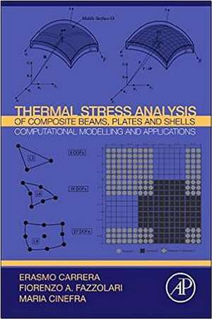 Thermal Stress Analysis of Composite Beams, Plates and Shells: Computational Modelling and Applications de Erasmo Carrera