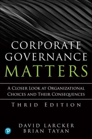 Corporate Governance Matters de Brian Tayan