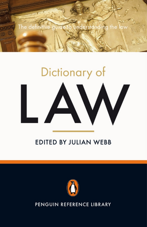 The Penguin Dictionary of Law de Julian Webb