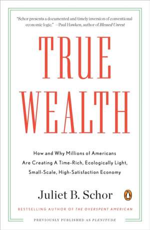 True Wealth: How and Why Millions of Americans Are Creating a Time-Rich, Ecologically Light, Small-Scale, High-Satisfaction Economy de Juliet B. Schor