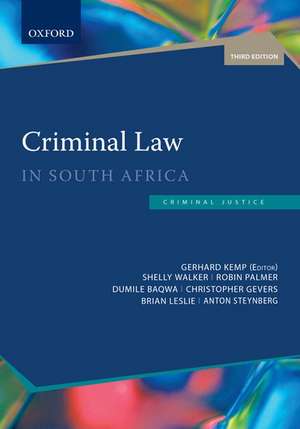 Criminal Law in South Africa de Gerhard Kemp