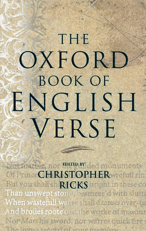 The Oxford Book of English Verse de Christopher Ricks