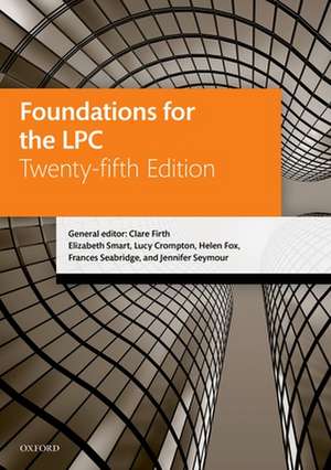 Foundations for the LPC de Clare Firth