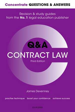 Concentrate Questions and Answers Contract Law: Law Q&A Revision and Study Guide de James Devenney