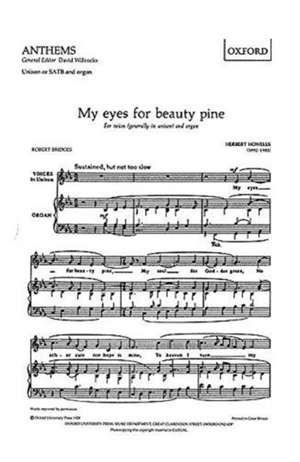 My eyes for beauty pine de Herbert Howells