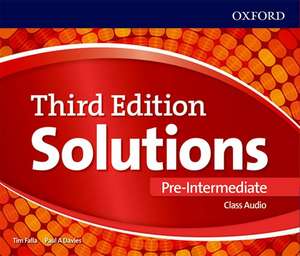 Solutions: Pre-Intermediate: Class Audio CDs de Tim Falla