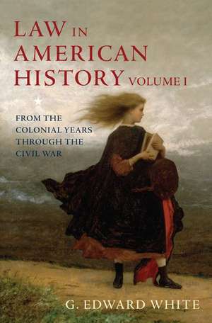 Law in American History, Vol. I: From the Colonial Years Through the Civil War de G. Edward White