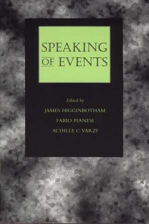 Speaking of Events de James Higginbotham