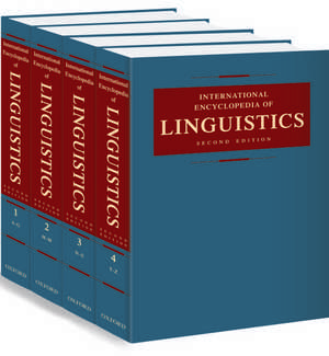 International Encyclopedia of Linguistics: 4 volumes: print and e-reference editions available de William Frawley