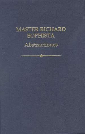 Master Richard Sophista: Abstractiones de Sten Ebbesen