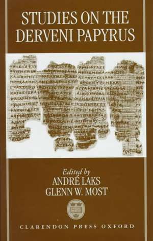 Studies on the Derveni Papyrus de André Laks