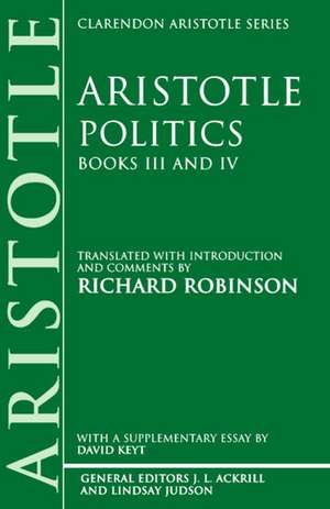 Politics: Books III and IV de Aristotle