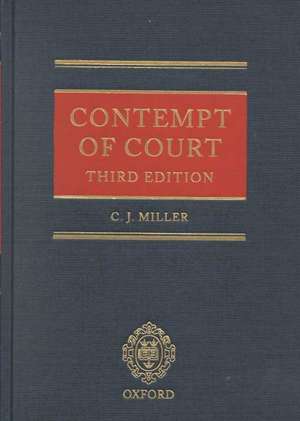 Contempt of Court de C. J. Miller