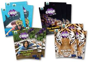 Project X CODE Extra: Green Book Band, Oxford Level 5: Jungle Trail and Shark Dive, Class pack of 12 de Janice Pimm