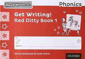 Read Write Inc. Phonics: Get Writing! Red Ditty Book 1 Pack of 10 de Ruth Miskin