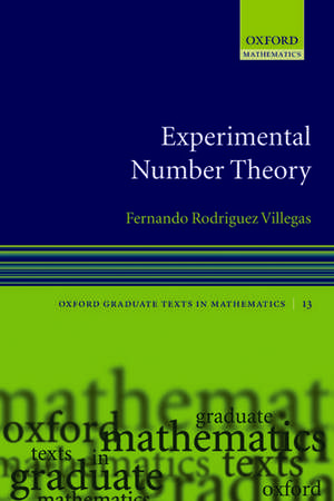 Experimental Number Theory de Fernando Rodriguez Villegas