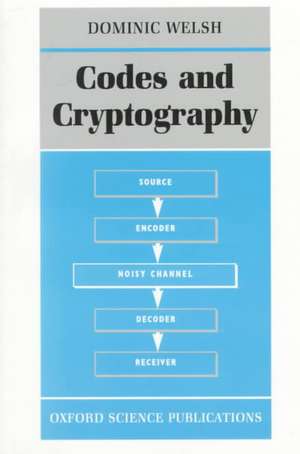 Codes and Cryptography de Dominic Welsh