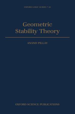 Geometric Stability Theory de Anand Pillay