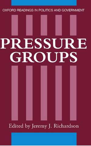 Pressure Groups de Jeremy J. Richardson