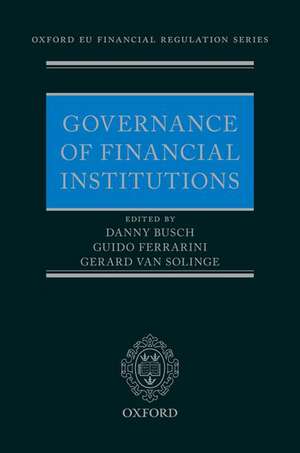 Governance of Financial Institutions de Danny Busch