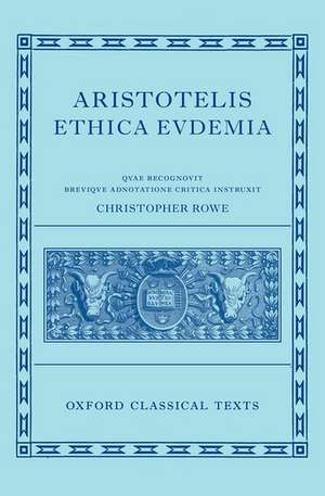 Aristotle's Eudemian Ethics de Christopher Rowe