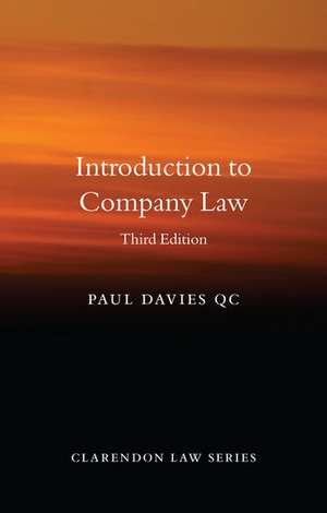 Introduction to Company Law de Paul Davies