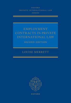 Employment Contracts and Private International Law de Louise Merrett