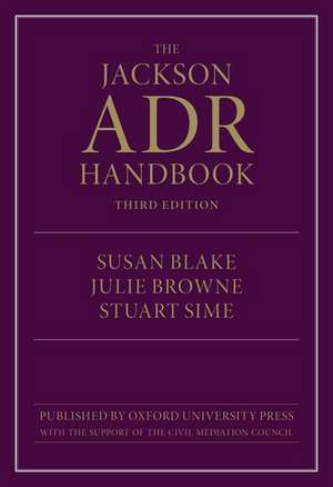 The Jackson ADR Handbook de Susan Blake