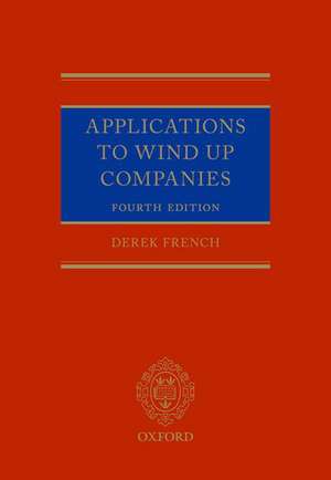 Applications to Wind up Companies de Derek French