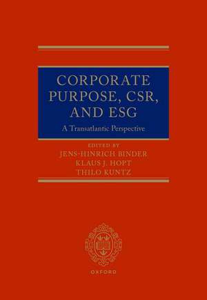 Corporate Purpose, CSR, and ESG de Jens-Hinrich Binder