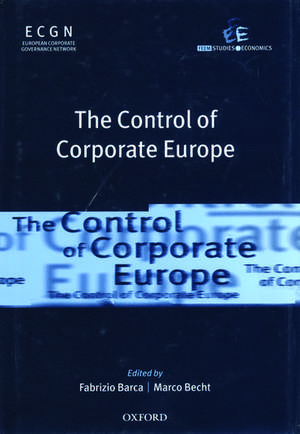 The Control of Corporate Europe de Fabrizio Barca