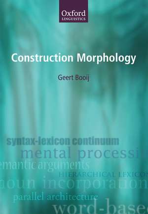 Construction Morphology de Geert Booij