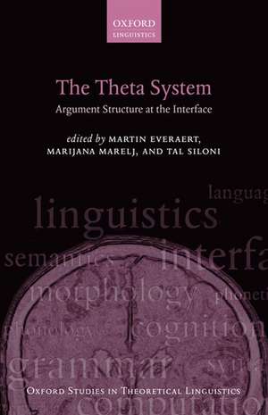 The Theta System: Argument Structure at the Interface de Martin Everaert