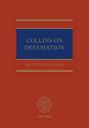 Collins On Defamation de Matthew Collins