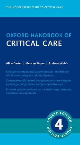 Oxford Handbook of Critical Care Medicine 4e de Mervyn Singer