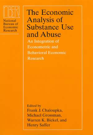 The Economic Analysis of Substance Use and Abuse: An Integration of Econometric and Behavioral Economic Research de Frank J. Chaloupka