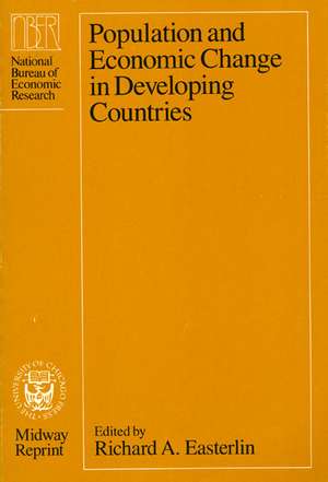 Population and Economic Change in Developing Countries de Richard A. Easterlin