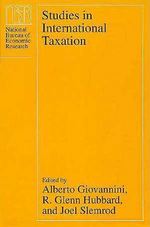 Studies in International Taxation de Alberto Giovannini