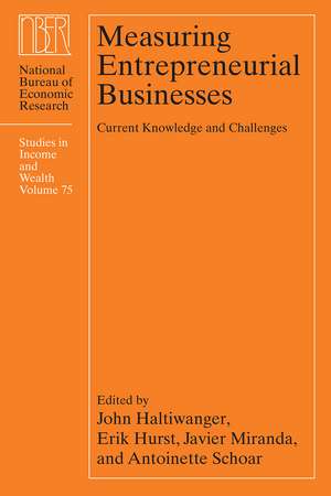 Measuring Entrepreneurial Businesses: Current Knowledge and Challenges de John Haltiwanger