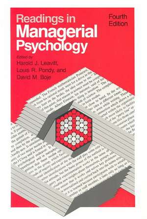 Readings in Managerial Psychology de Harold J. Leavitt