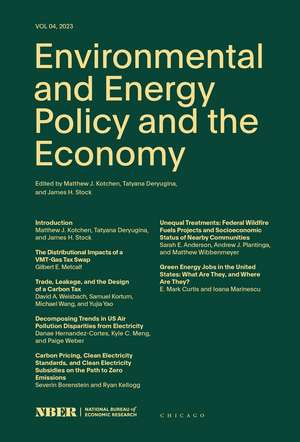 Environmental and Energy Policy and the Economy: Volume 4 de Matthew J. Kotchen