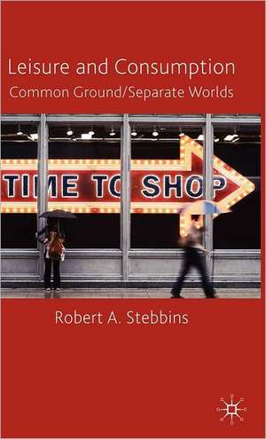 Leisure and Consumption: Common Ground/Separate Worlds de R. Stebbins