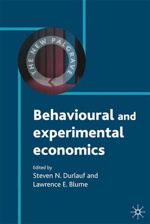 Behavioural and Experimental Economics de Steven Durlauf