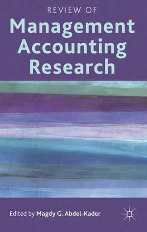 Review of Management Accounting Research de Kenneth A. Loparo