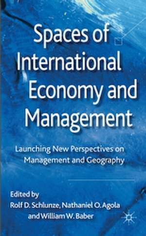 Spaces of International Economy and Management: Launching New Perspectives on Management and Geography de R. D Schlunze