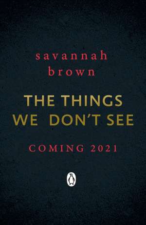 The Things We Don't See de Savannah Brown