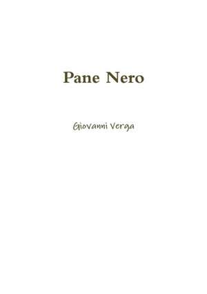 Pane Nero de Giovanni Verga