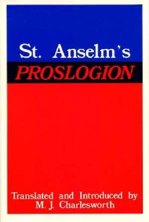 St. Anselm's Proslogion de Saint Anselm