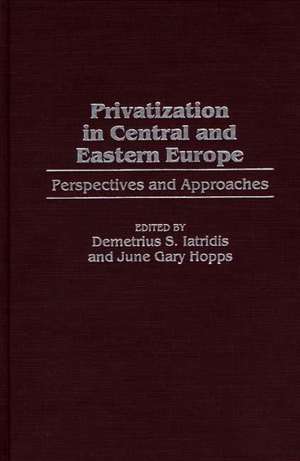 Privatization in Central and Eastern Europe: Perspectives and Approaches de June G. Hopps