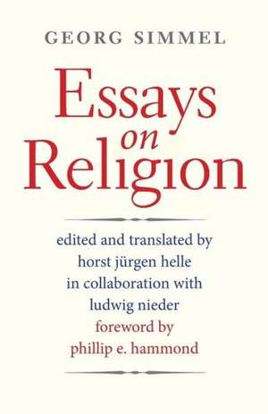 Essays on Religion de Horst Jürgen Helle